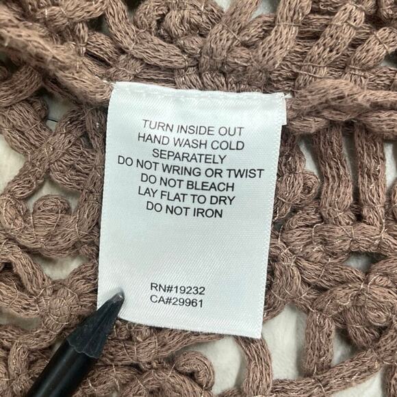 Alfred Dunner Tie Front Cardigan Open Knit Sweater Small Short Sleeve Knit Loop - Picture 4 of 7